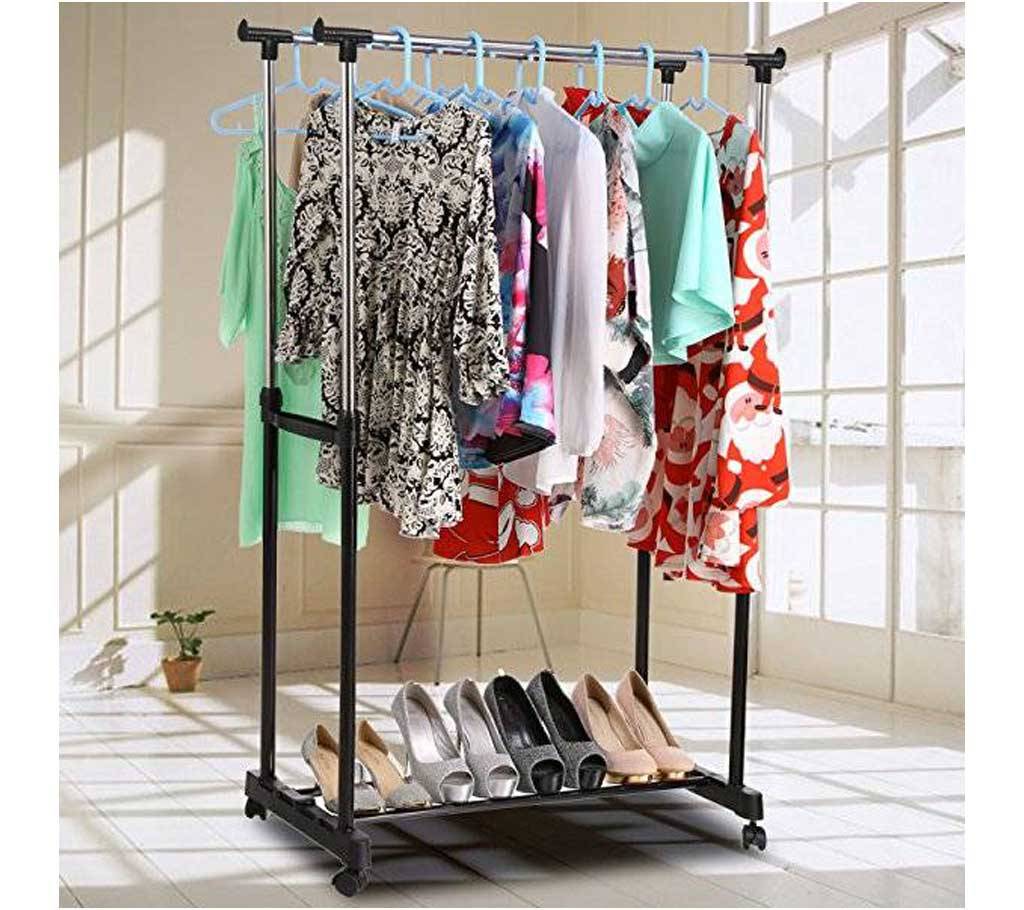 two layer clothes hanging stand