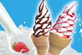 	ice cream powder with strawberry flavor