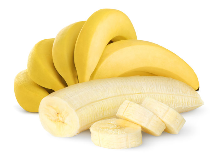 ripe banana with yellow colour